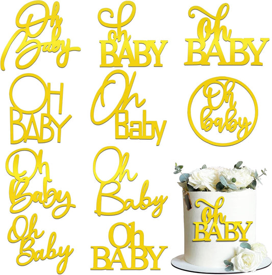 10-PCS-Gold-Oh-Baby-Cake-Topper-1093