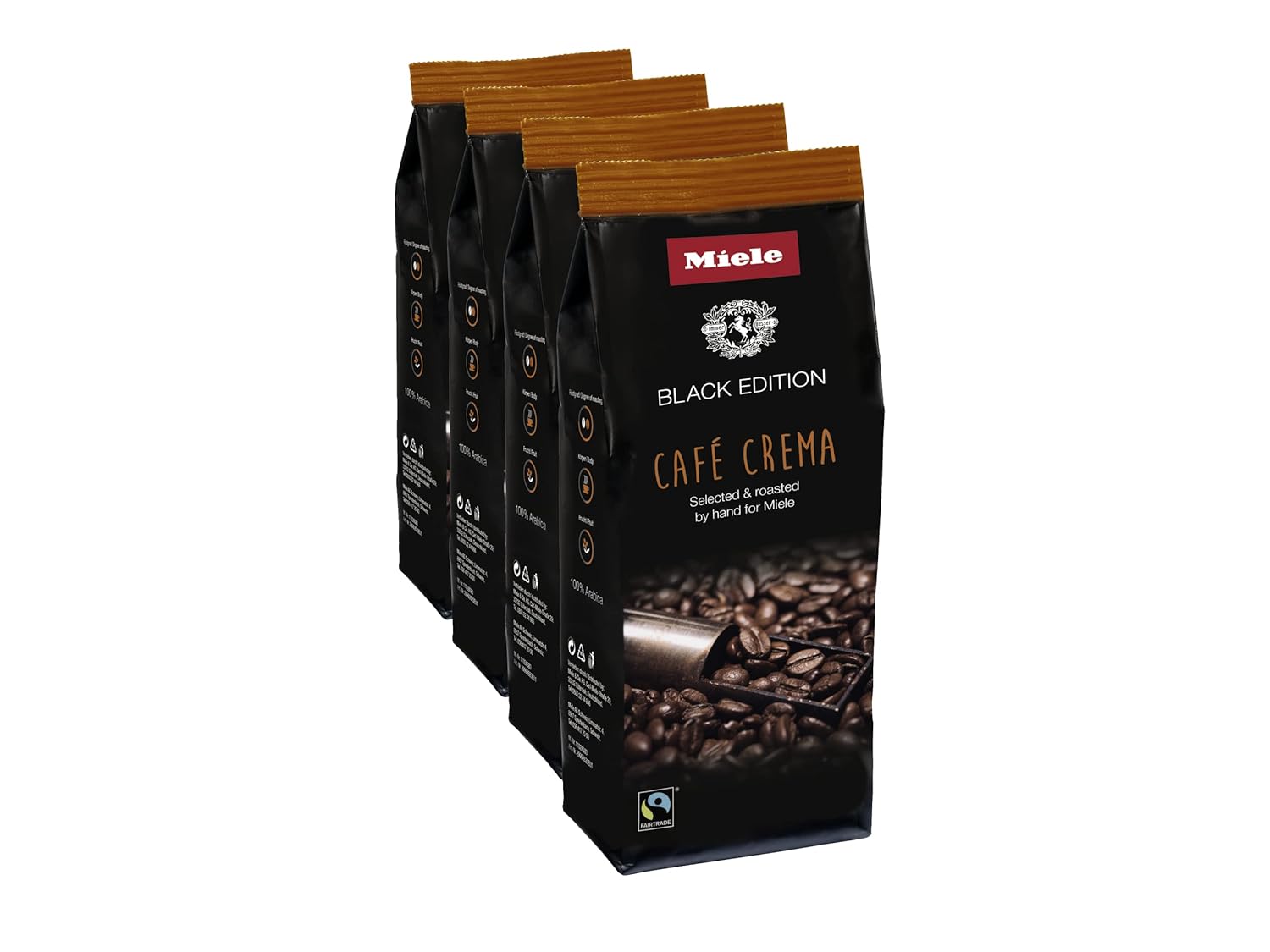 Miele-Granos-de-café,-Black-Edition-Café-Crema,-4-bolsas-de-onzas126