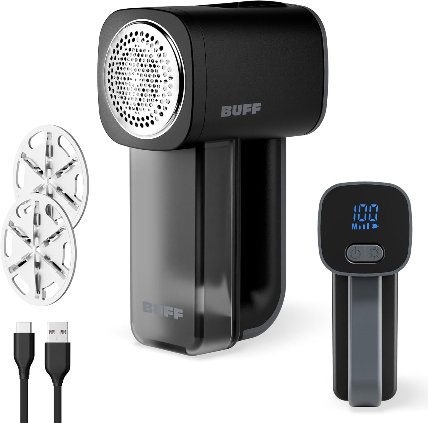 BUFF-Fabric-Shaver-+-Lint-Remover,-Sweater-Defuzzer-with-3-2925