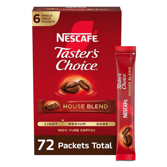 NESCAFÉ-Taster's-Choice,-Instant-Coffee-Packets,-Light-Medium-Roast-Coffee,-House-Blend,-12-2930