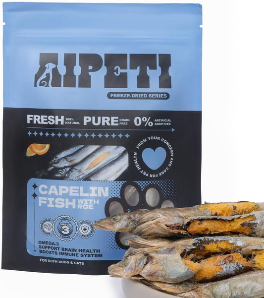 Wild-Caught-Freeze-Dried-Capelin-for-Cats-&-Dogs-(2.47oz/70g)---Loaded-with-Crunchy-244