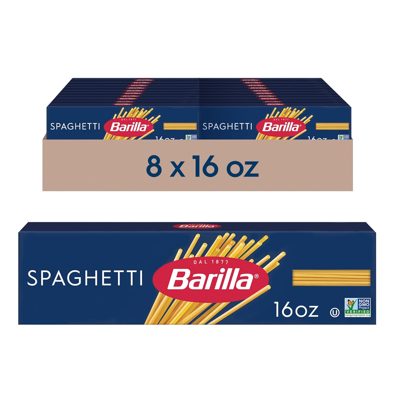 Barilla-Spaghetti-Pasta,-16-oz.-Box-(Pack-of-8)-Non-GMO,-1130