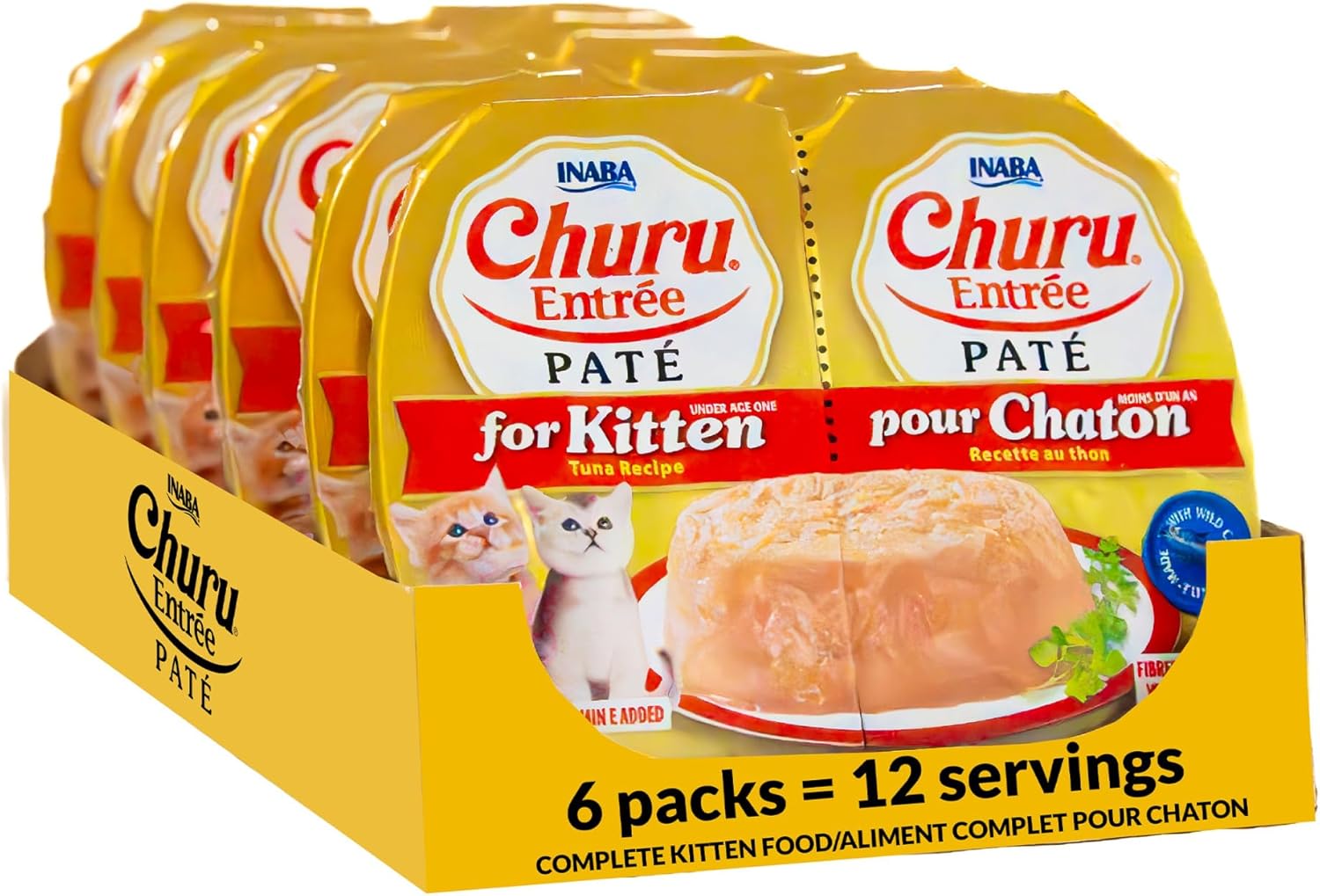 INABA-Churu-Entrée-Pate-for-Kittens,-High-Protein-&-Moisture,-Prebiotic-Cat-1.23oz.-Serving,1003