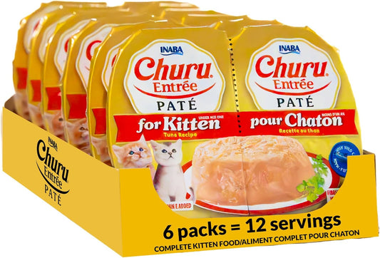 INABA-Churu-Entrée-Pate-for-Kittens,-High-Protein-&-Moisture,-Prebiotic-Cat-1.23oz.-Serving,1003