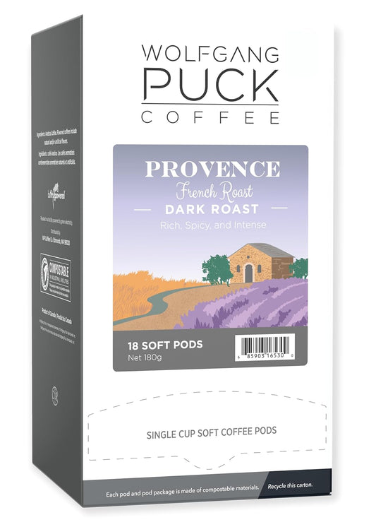 Wolfgang-Puck-Coffee,-Provence-French-Roast,-9.5-Gram-Soft-Pods,-18-Count-(Pack-179