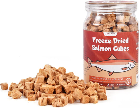 Golosinas-de-salmón-liofilizado-para-perros-y-gatos,-un-420