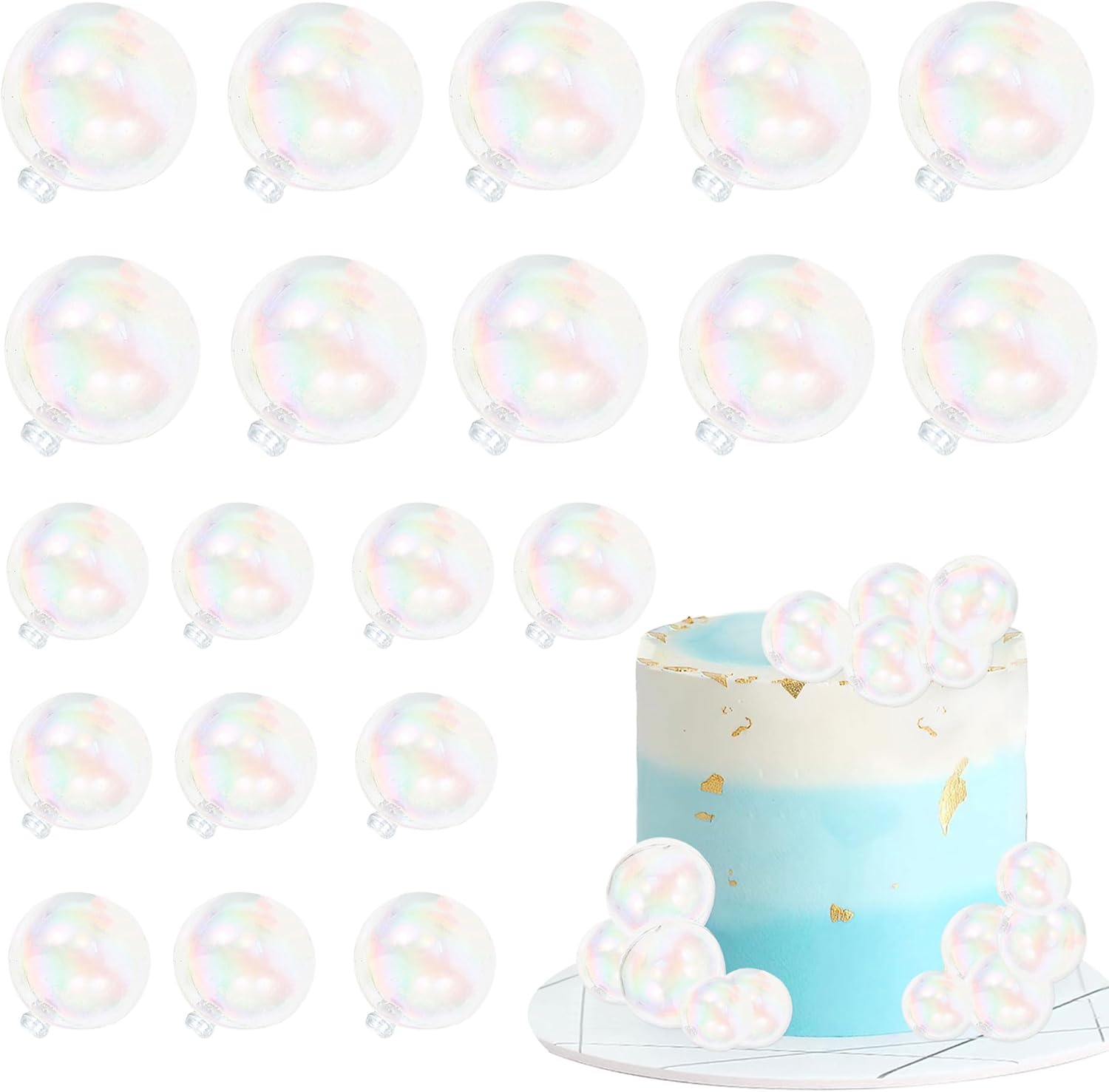 Ercadio-20Pcs-Iridescent-Balls-Cake-Toppers-Transparent-Balls-Cake-Decorations-Ball-Shaped-Picks-Balloons-402