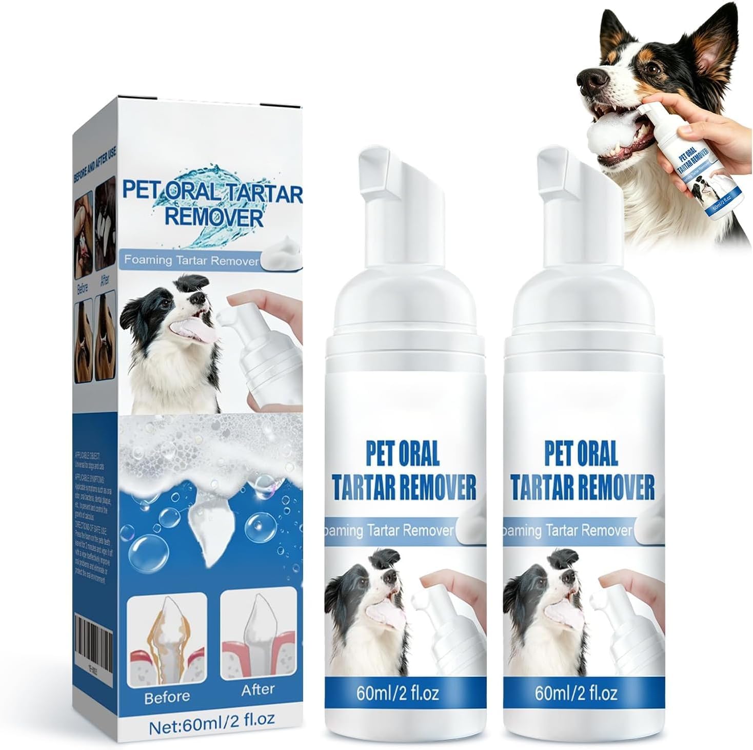 2PC-Pet-Dental-Tartar-Remover,-Foaming-Oral-Care-Cleaner,-Teeth-Whitening-Breath-Freshener,-1243