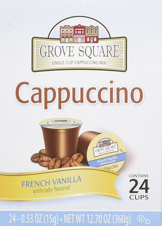 Grove-Square-Cappuccino-Cups,-French-Vanilla,-Single-Serve-Cup-for-Keurig-K-Cup-Brewers,-284