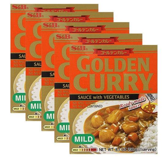 [-5-Packs-]-S&B-Golden-Curry-Sauce-with-Vegetables-Mild-8.1-1070
