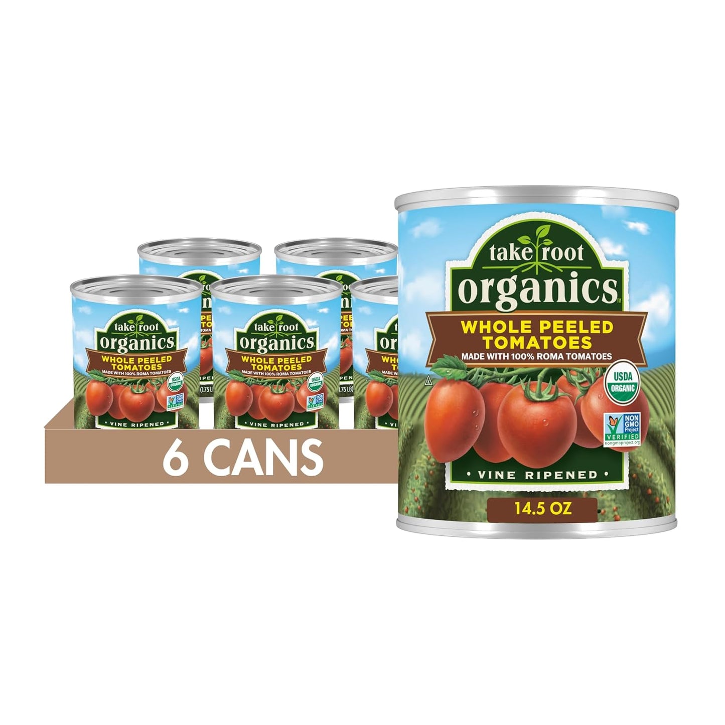 Take-Root-Organics-Tomates-enlatados-orgánicos-pelados-enteros,-lata-412