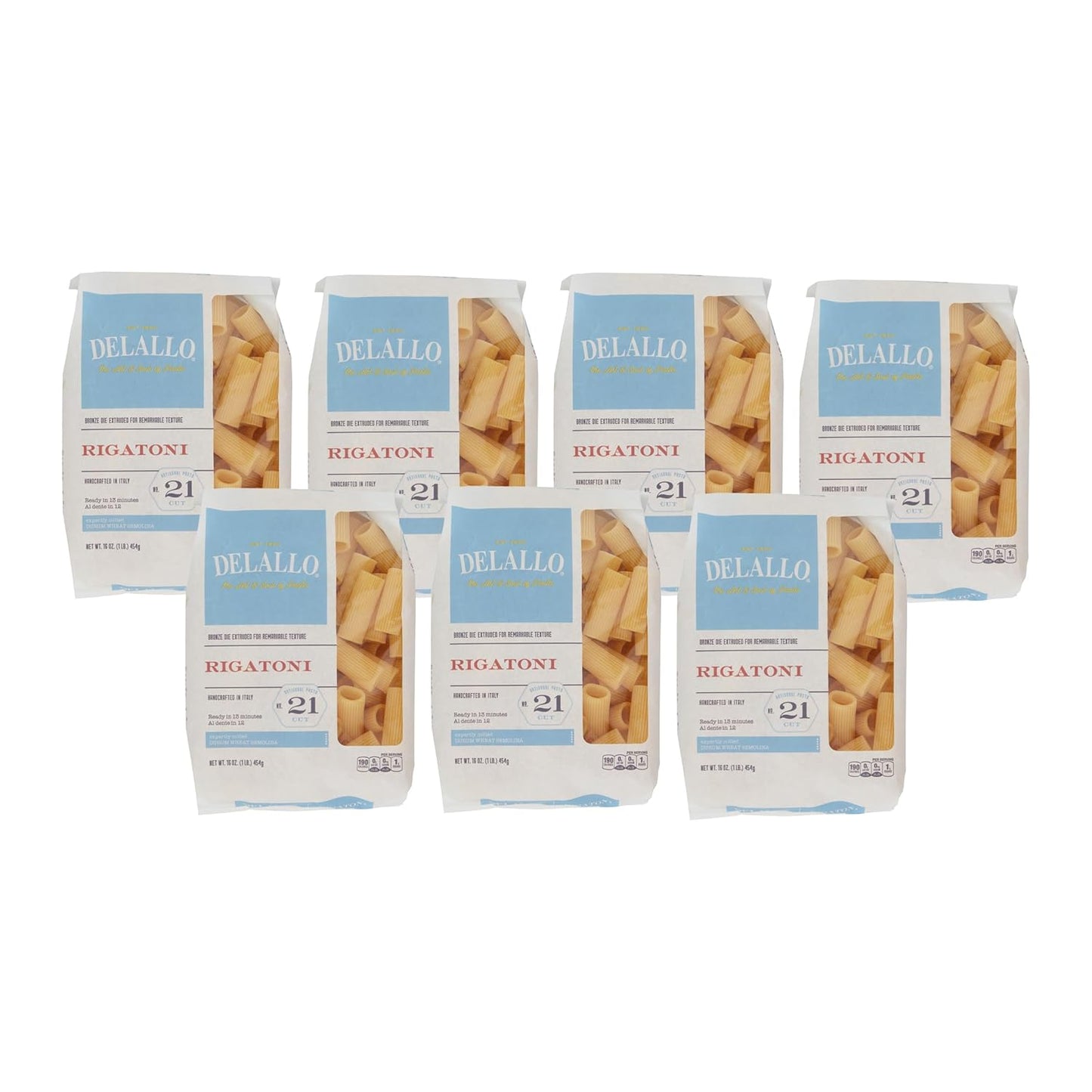 DeLallo-Rigatoni-Pasta,-1-Pound-Bag,-7-Pack,-401