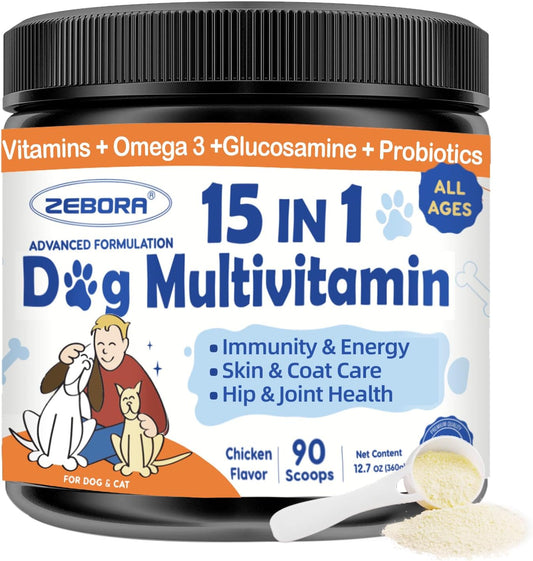 ZEBORA-Dog-Multivitamin-Powder-with-Glucosamine,-Dog-Vitamins-and-Supplements-for-Support,-171