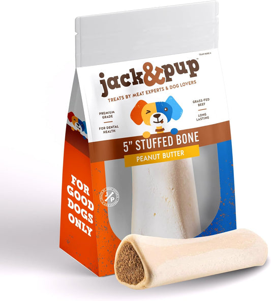 Jack&Pup-5-6"-Filled-Dog-Bones-for-Large-Dogs,-Flavored-Dog-Bone-Lasting,-440