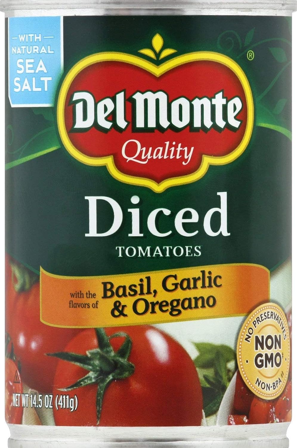 Del-Monte-Canned-Diced-Tomatoes-with-Basil,-Garlic-and-Oregano,-14.5-Ounce-4