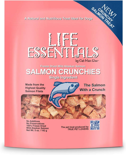 Life-Essentials-by-Cat-Man-Doo-|-Salmon-Crunchies---5oz.-Bag-|-Freeze-Dried-Salmon-261