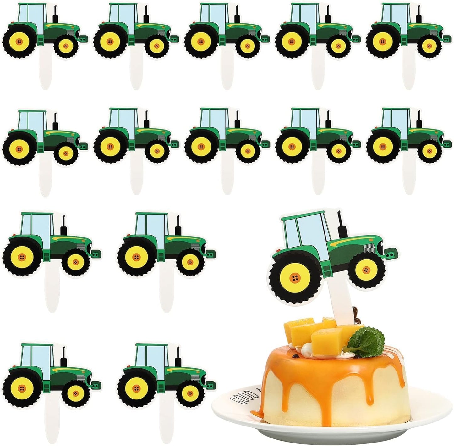 42Pcs-Green-Tractor-Cupcake-Toppers-Farm-Tractor-1000
