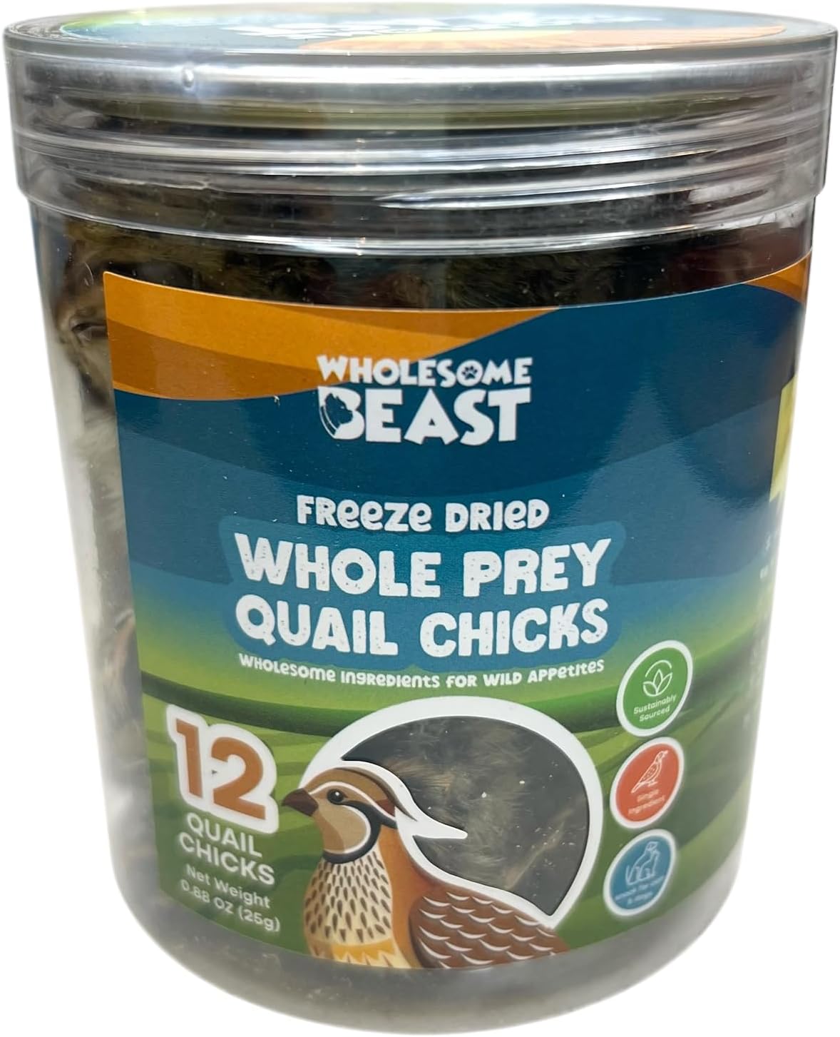 Freeze-Dried-Whole-Prey-Quail-Chicks-for-Cats,-Dogs,-&-Ferrets--Feathered-740