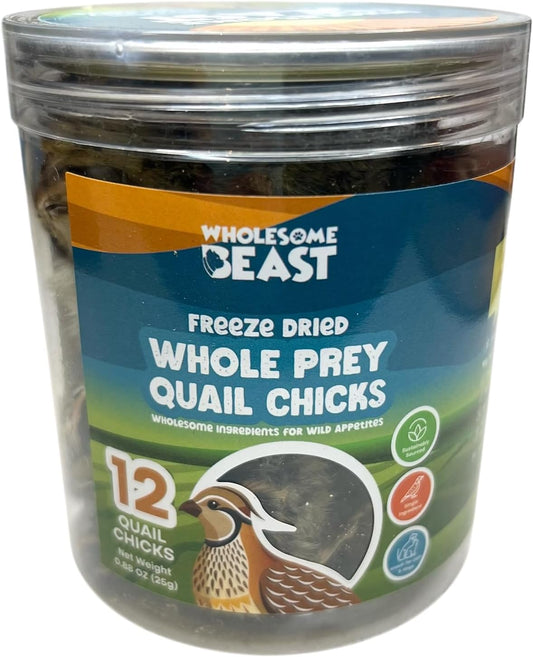 Freeze-Dried-Whole-Prey-Quail-Chicks-for-Cats,-1939