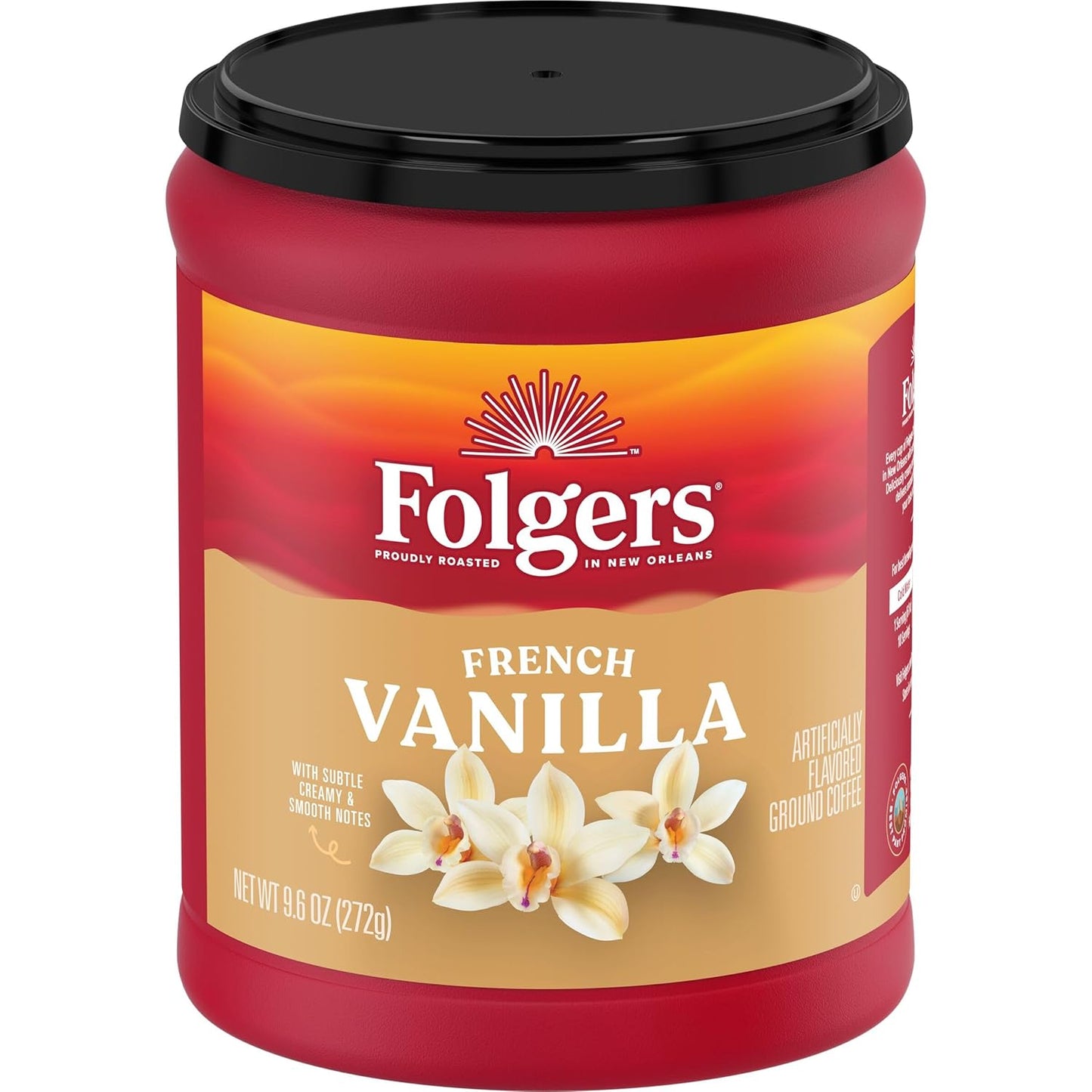 Folgers-Café-molido-con-sabor-a-vainilla-francesa,-recipiente-de-9.6-(paquete2683