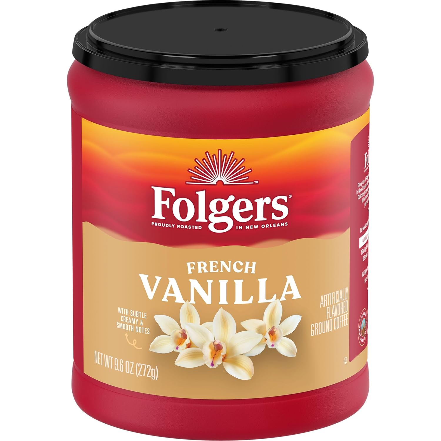 Folgers-Café-molido-con-sabor-a-vainilla-francesa,-recipiente-de-9.6-(paquete2683