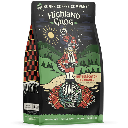 Bones-Coffee-Company-Highland-Grog,-Butterscotch-Caramel-Flavored-Coffee,-Medium-Roast-Low-Acid-2528
