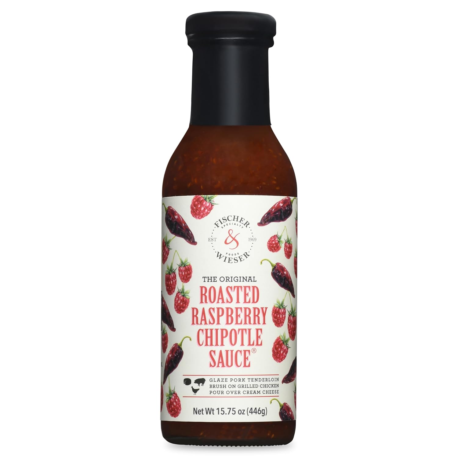 Fischer-&-Wieser-The-Original-Roasted-Raspberry-Chipotle-Sauce,-15.75-Oz.,-Pack-1095