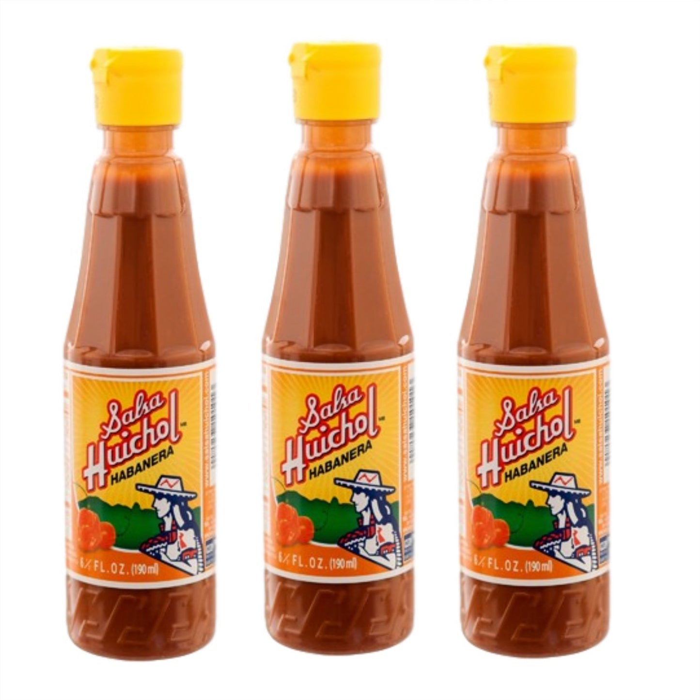 3-X-Salsa-Huichol-Habanera-6oz-Bottle-Mexican-Hot-Sauce-----796