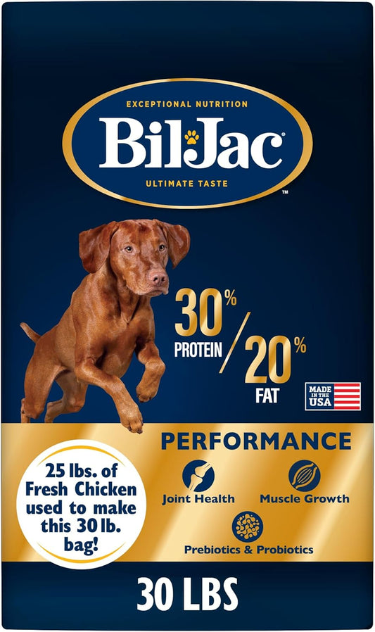 Bil-Jac-30/20-Performance-Dry-Dog-Food,-High-Energy-Chicken-Recipe,-30-lb---583