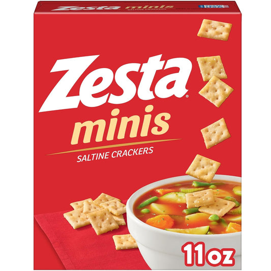 Zesta-Minis-Saltine-Crackers,-Soup-Crackers,-Lunch-Snacks,-Original,-11oz-Box--(1-Box)---1066