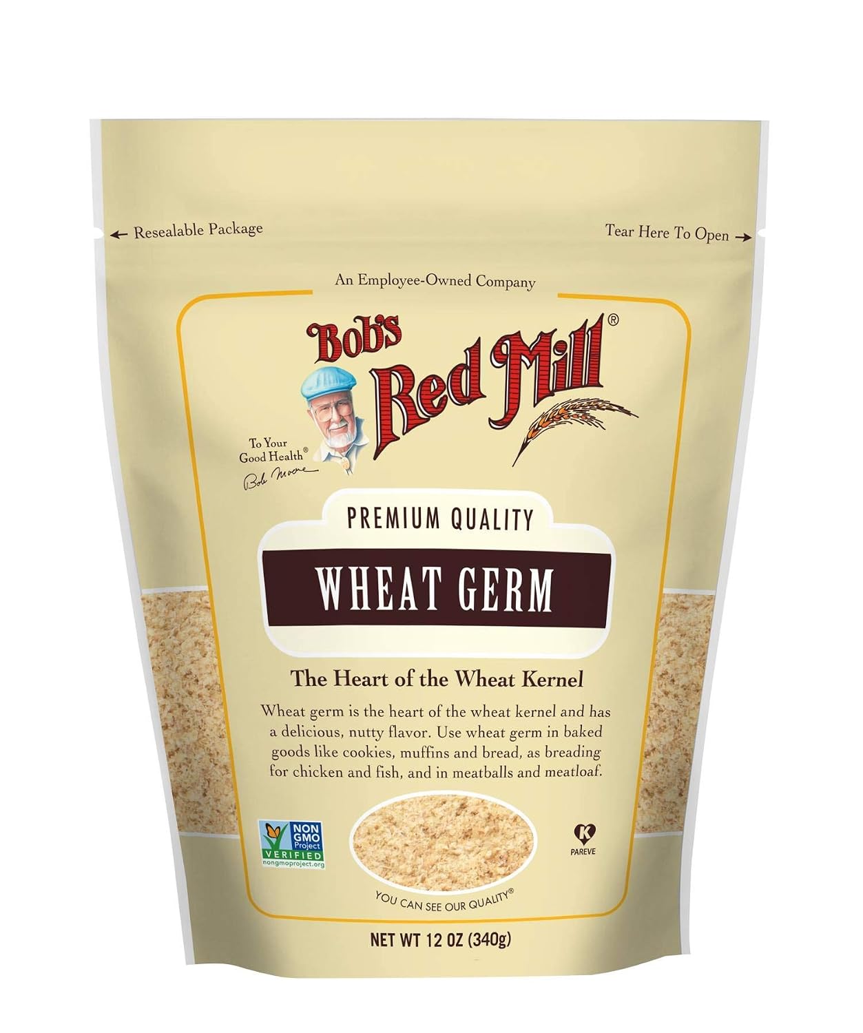 Bob's-Red-Mill-Wheat-Germ,-12oz-(Pack-of-4)---Non-GMO,-493