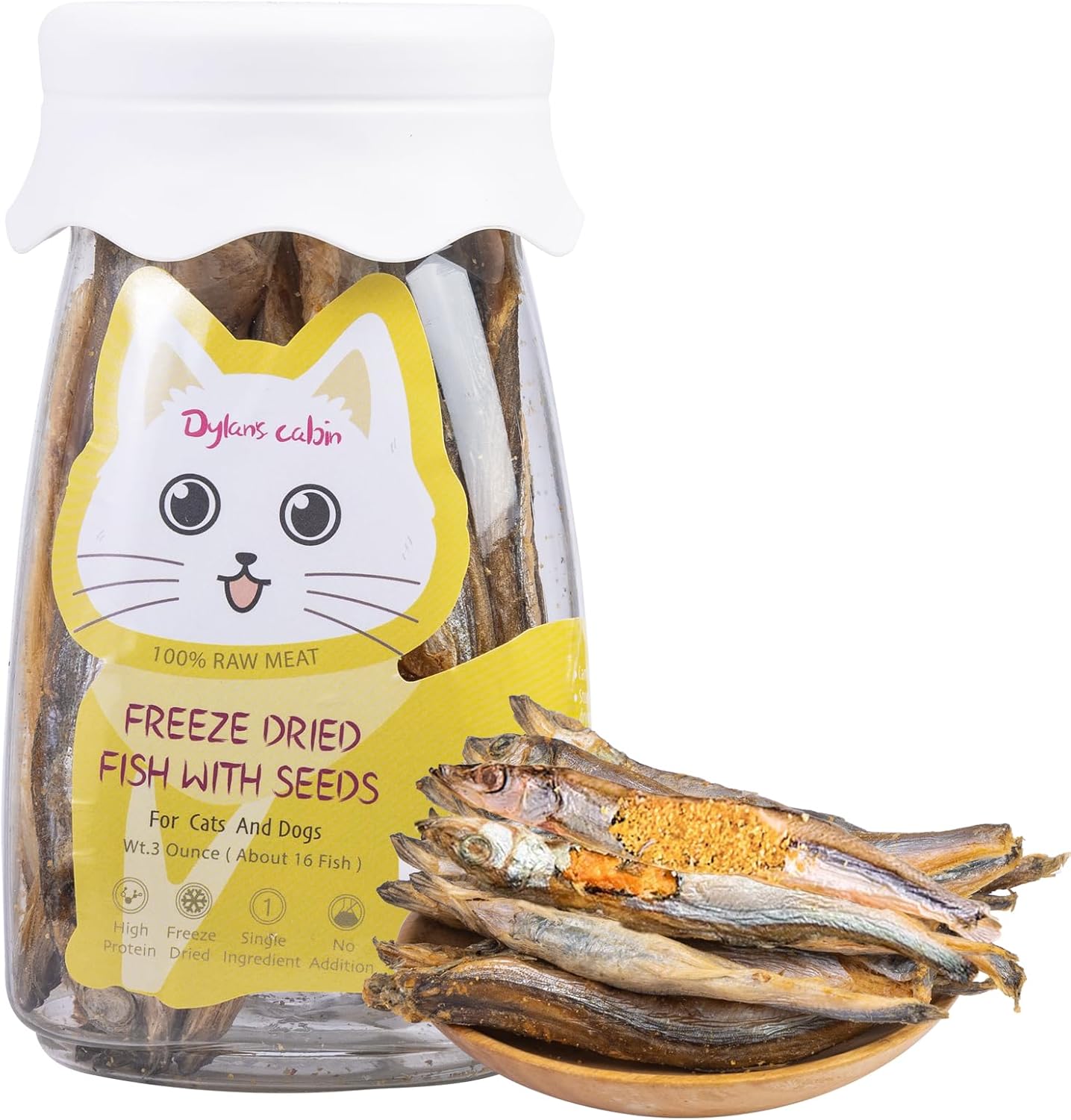 Freeze-Dried-Capelin-Fish---Single-Ingredient-Cat-Dog-3