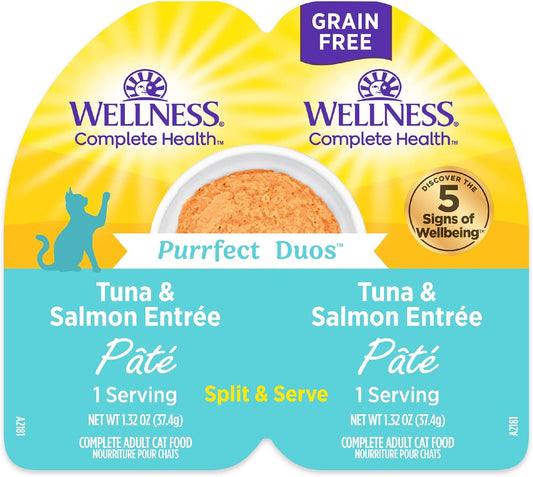 Wellness-Complete-Health-Purrfect-Duos,-Pate,-Adult-Wet-Cat-Food,-Natural,-Grain-Free,-Ounce,-Pack559
