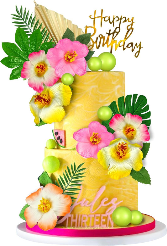 25-PCS-Flower-Cake-Topper-Hawaiian-Cake-2268
