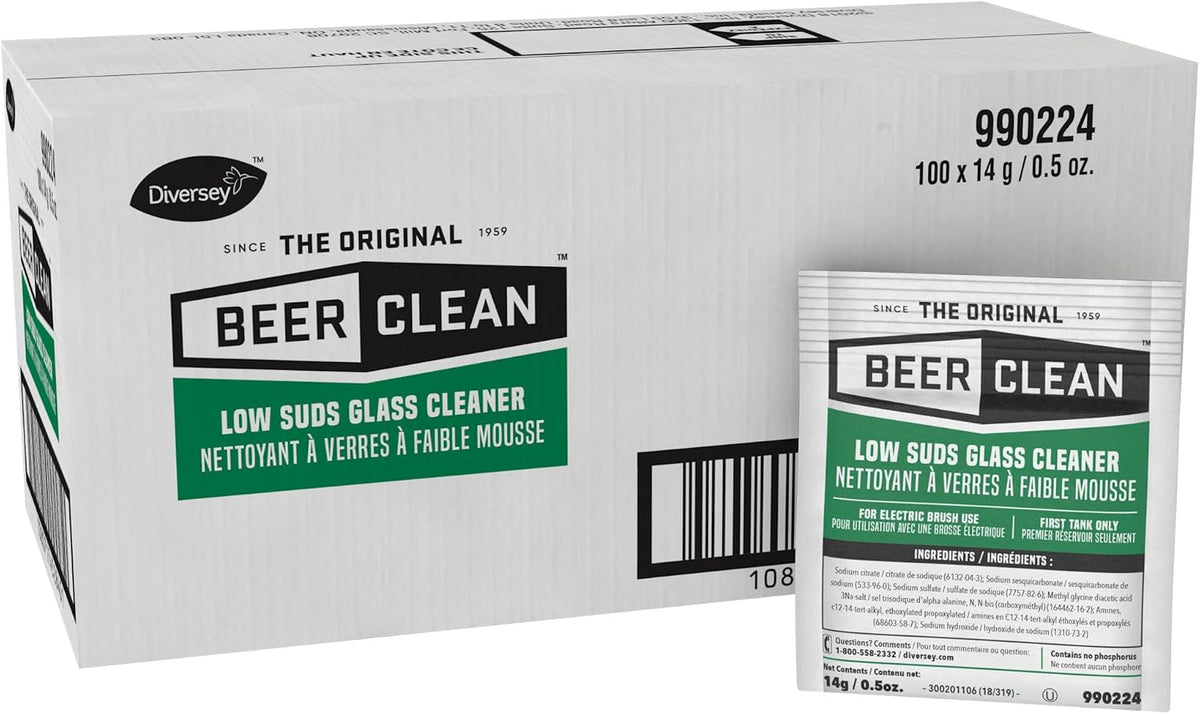 BEER-CLEAN-Diversey-Low-Suds-Glass-Cleaner-for-Electric-Brush,-100-Pack-197