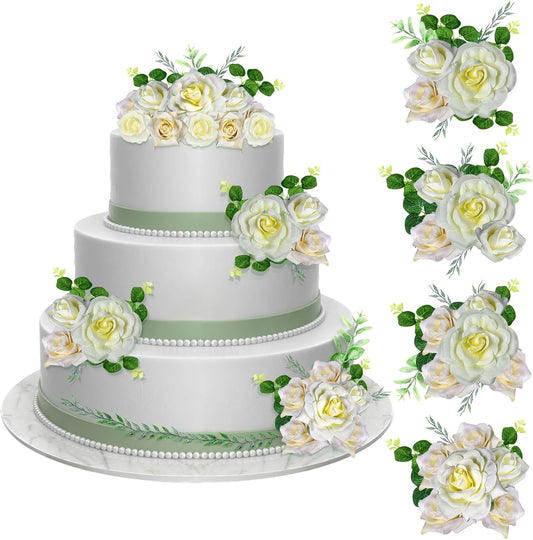 Neptniopllab-31-Pieces-Wedding-Flowers-Cake-Toppers,-4259