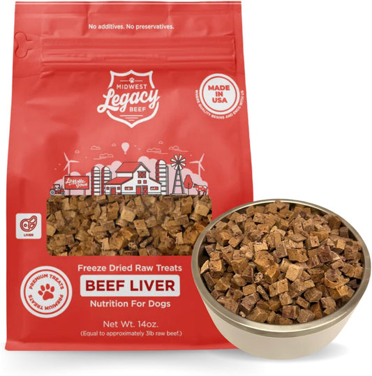 Freeze-Dried-Beef-Liver-Dog-Treats-Raw-Single-Ingredient-|-Premium-High-Protein,-21