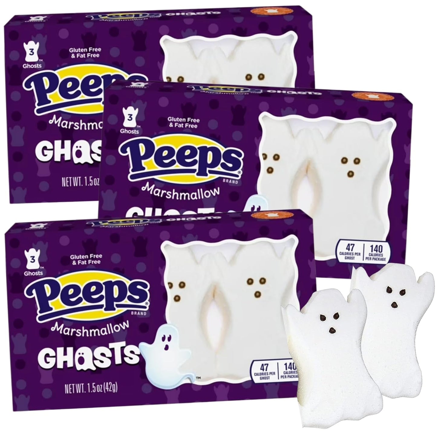 Halloween-Peeps-Ghost-Marshmallows,-Classic-Spooky-Candies,-Cupcake-and-Dessert-Toppers,-3-(Pack-3)-244