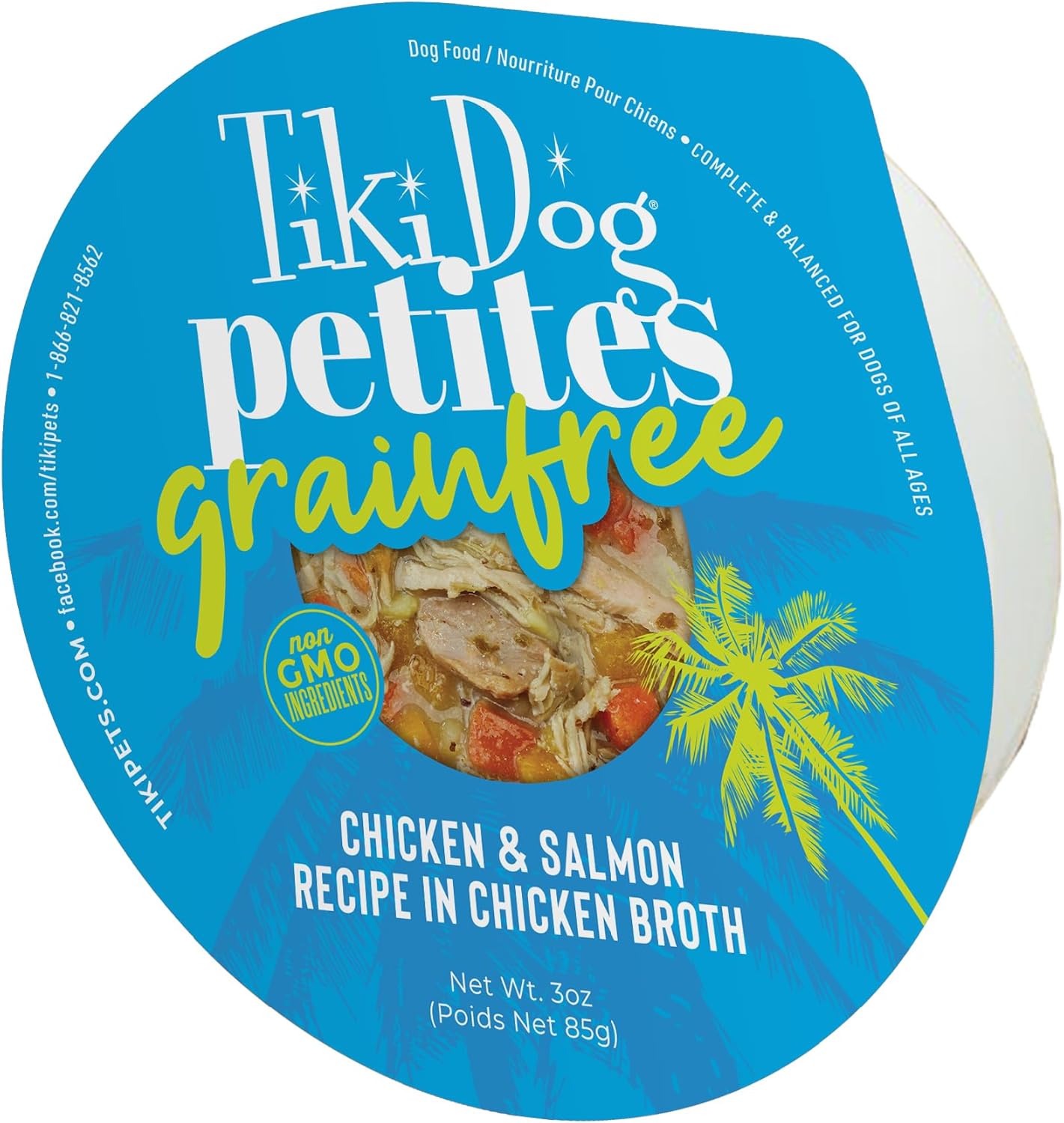 Tiki-Dog-Aloha-Petites,-pollo-y-salmón,-rico-en-1057
