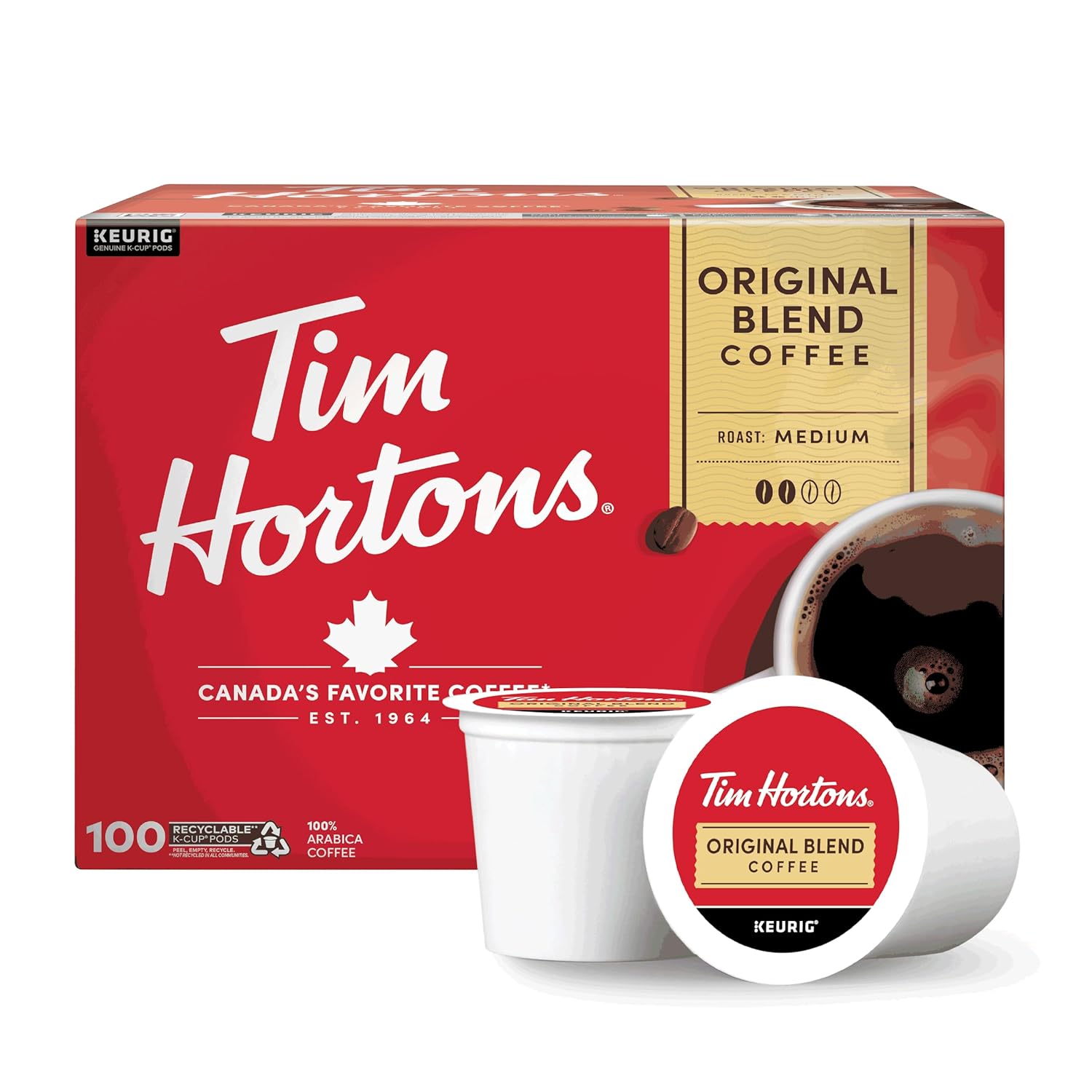 Tim-Hortons-Original-Blend,-Medium-Roast-Coffee,-Single-Serve-K-Cup-Pods-Compatible-with-Keurig-3151