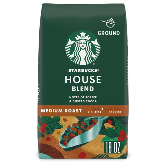 Starbucks-Ground-Coffee,-Medium-Roast-Coffee,-House-Blend,-1-Arabica,-1-bag-(18-3221
