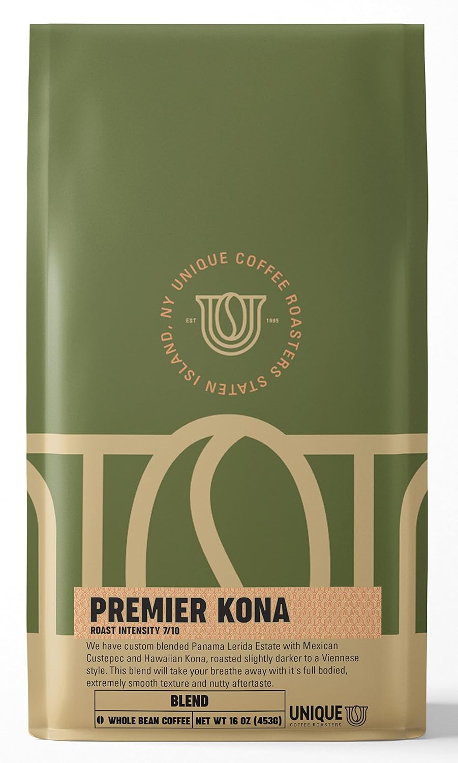 Hawaiian-Premier-Kona-Coffee-Blend,-Whole-Bean,-Dark-Roast,-1-Lb-(Pack-of-1151