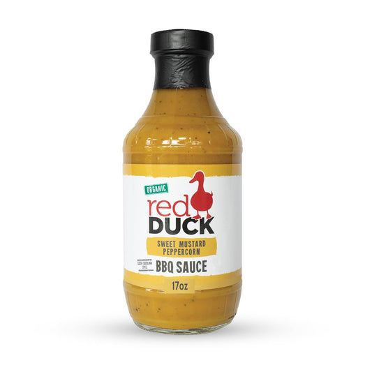 Red-Duck-Sweet-Mustard-Peppercorn-Organic-BBQ-Sauce,-mustard-bbq-sauce,-17-606