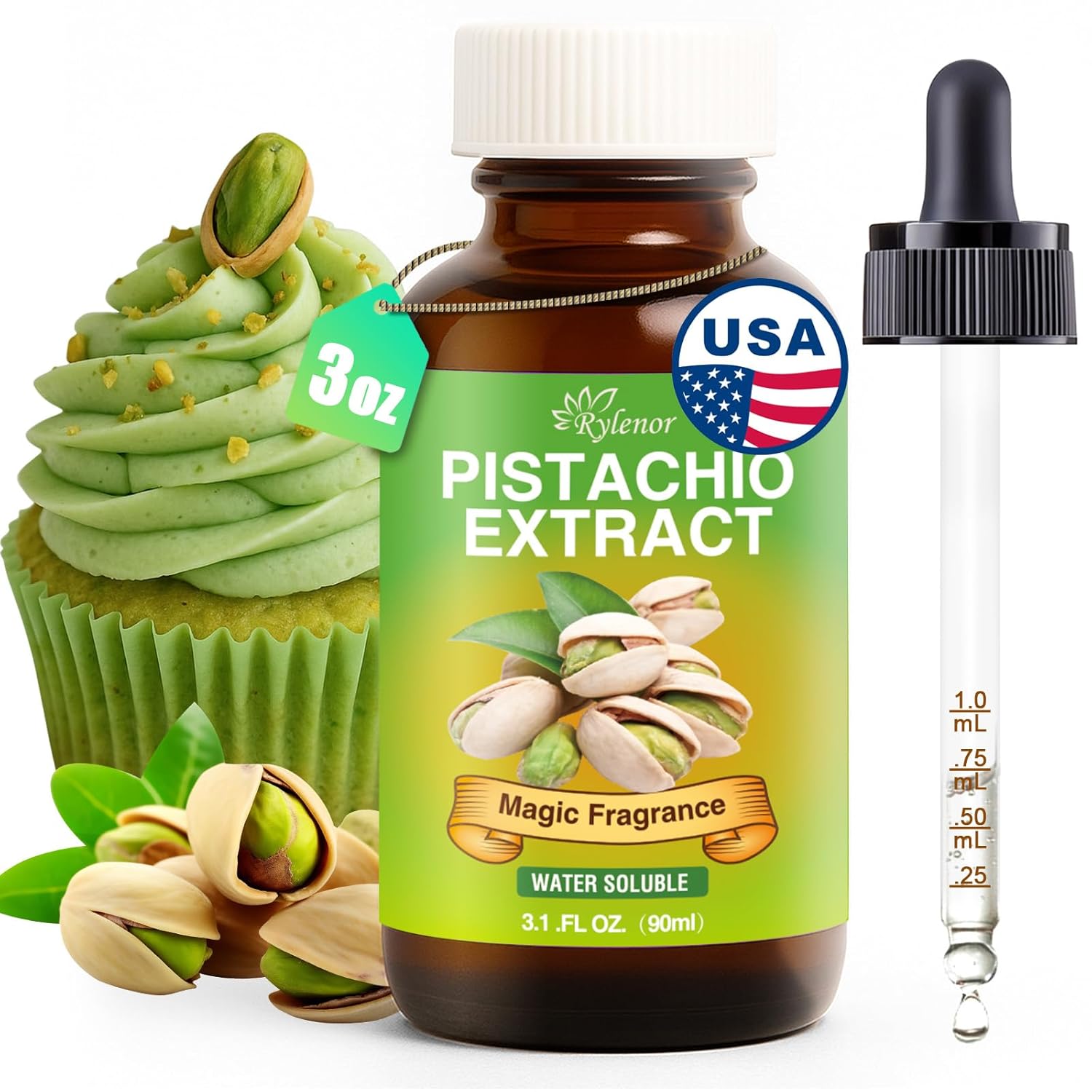 Rylenor-Pistachio-Extract-3-fl-oz-–-Water-Soluble,-Concentrated-Nutty-Flavoring-for-Pistachio-Ice-1536