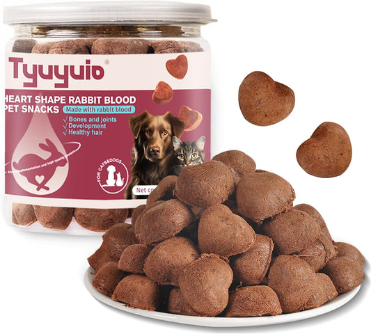 Freeze-Dried-Rabbit-Blood-in-Heart-Shape,High-Protein-Freeze-Dried-Pet-Food-for-Dogs-Cats,-463