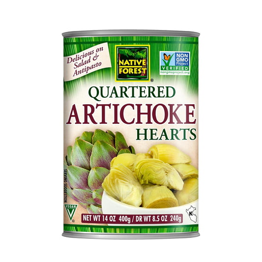 Native-Forest-Cazones-de-alcachofa-en-cuarto,-latas-de-696
