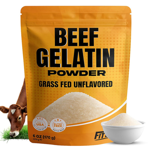 Beef-Gelatin-Powder-6-oz---Grass-Fed,-Unflavored,-Non-GMO---Premium-Thickening-for-&-2287