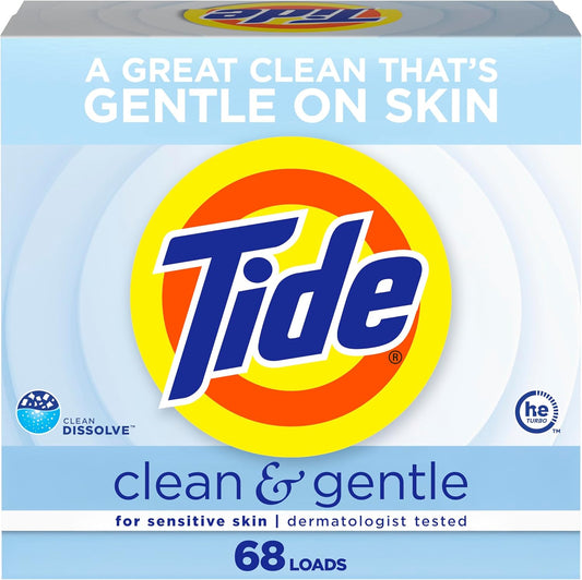 Tide-Clean-and-Gentle-Powder-Laundry-Detergent,-Unscented,-68-Loads,-3773