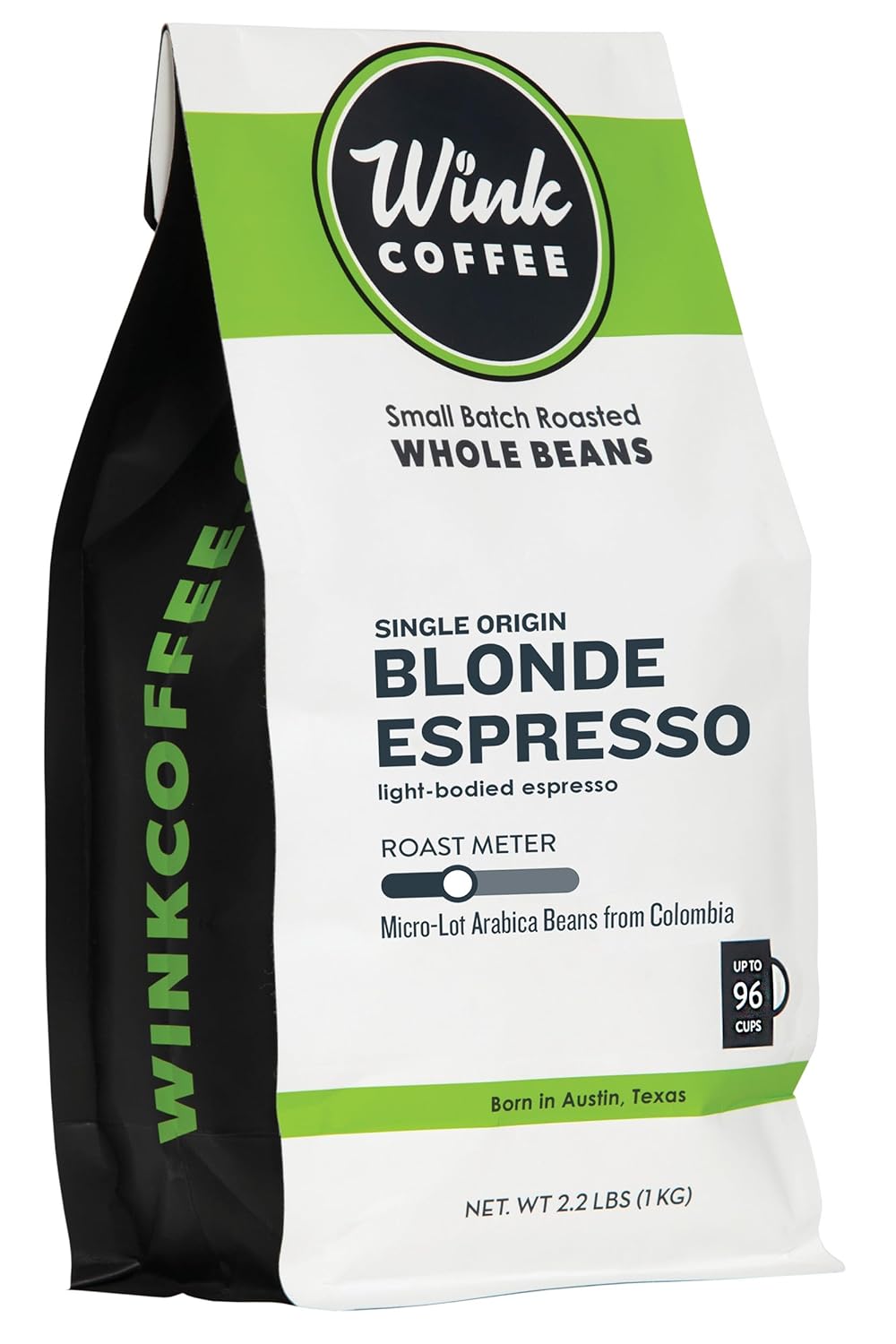 Wink-Coffee-Espresso-rubio,-café-de-grano-entero,-1-arábica,-bolsa-de200