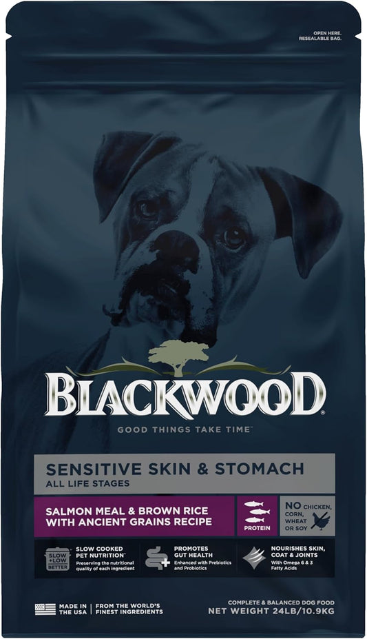 Blackwood Special Diet All Life Stages Dry Dog Food, 24 lb, Salmon Meal and brown rice
